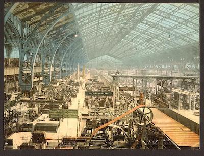 Maschinenhalle der Weltausstellung 1889 in Paris